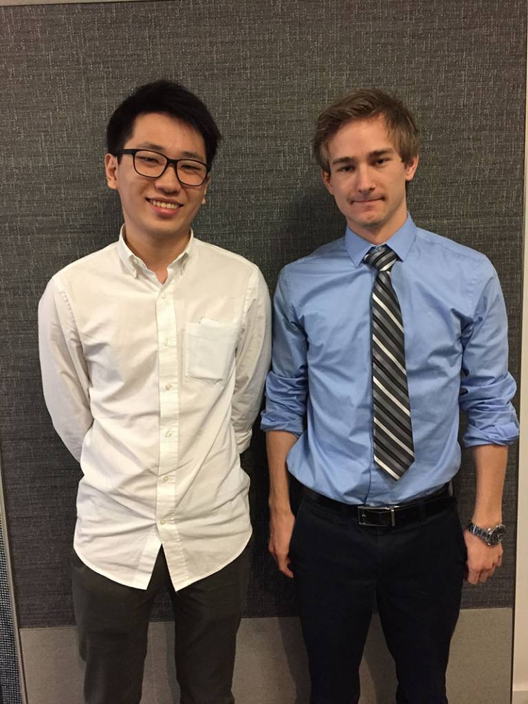 Image of Summer Studentship Project finalists Melvin Ting and Fabian Byhlen