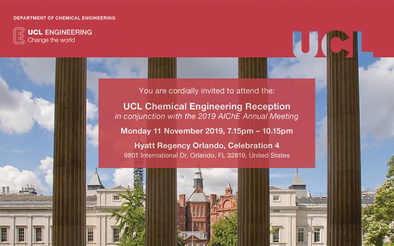 AiChE 2019 - UCL Chemical Engineering Reception