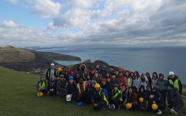 The group, on its way to Durdle Door from Lulworth Cove. PC: Alex Amin