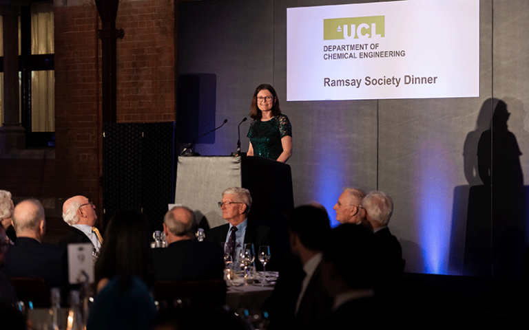 Image of Prof Eva Sorensen hosting the 2020 Ramsay Society Dinner