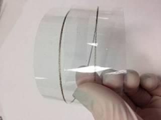 30 cm conductive silver track deposited on polyethylene napthalate