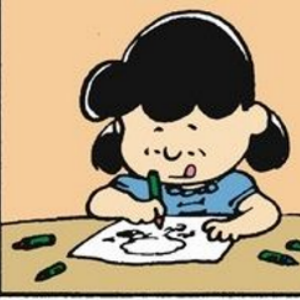 Cartoon Lucy Writing a letter