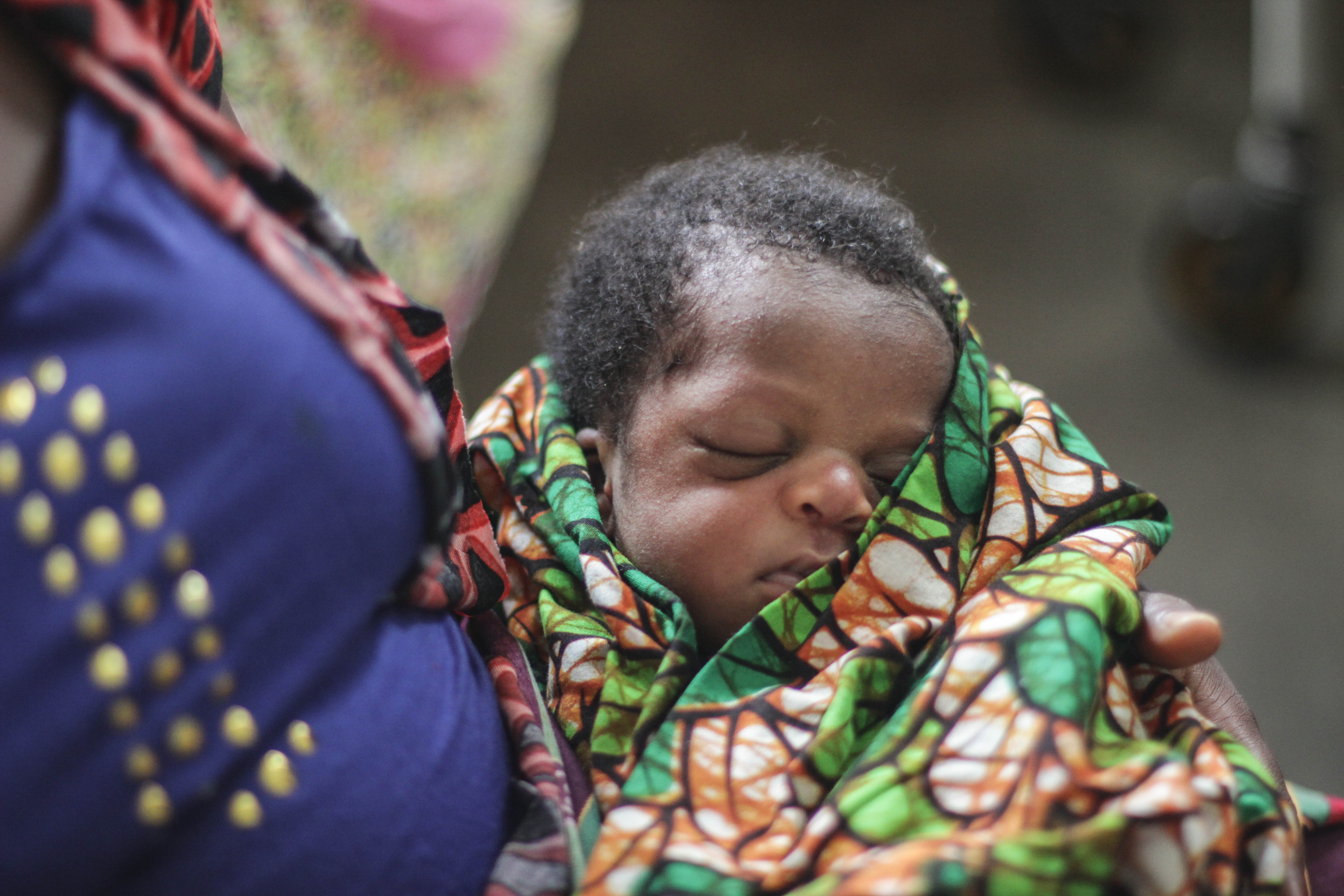 Mother and newborn baby in Malawi
