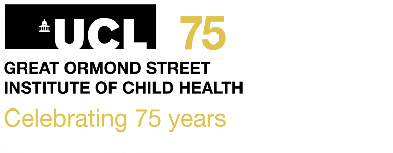 UCL GOS ICH 75 year logo