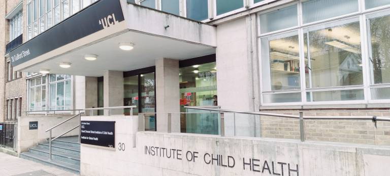 Image of the entrance UCL Institute of Child Health