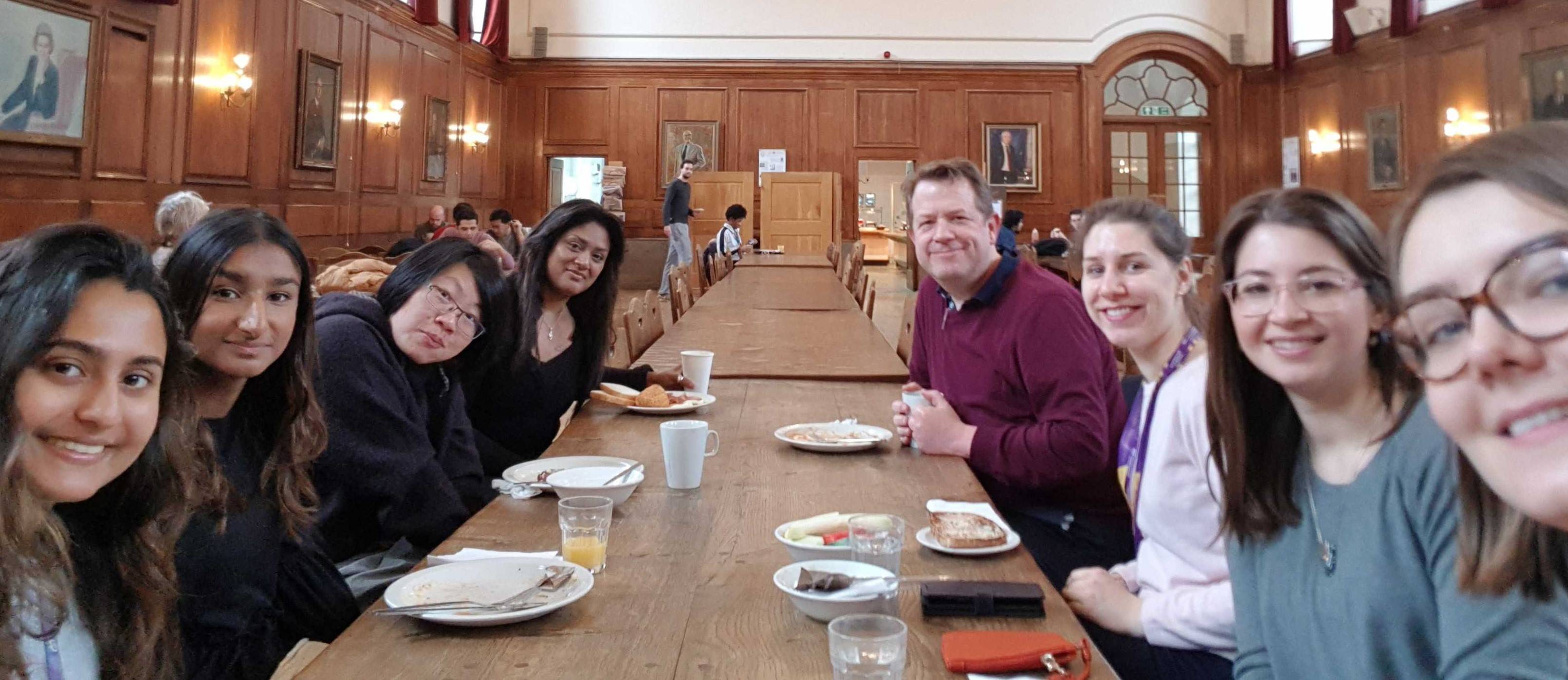photograph of jacques lab group breakfast