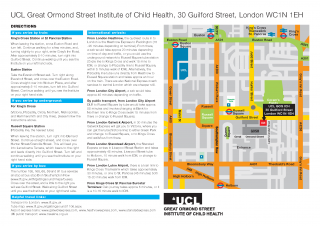 Directions to the UCL GOS Institute of Child Health