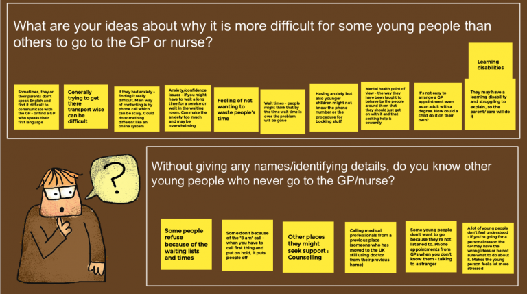 Why do some young people find it more difficult to go to a GP than others?