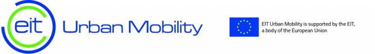 The EIT Urban Mobility logo next to a small EU flag.