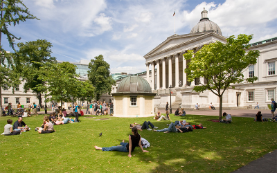 UCL campus lawn 