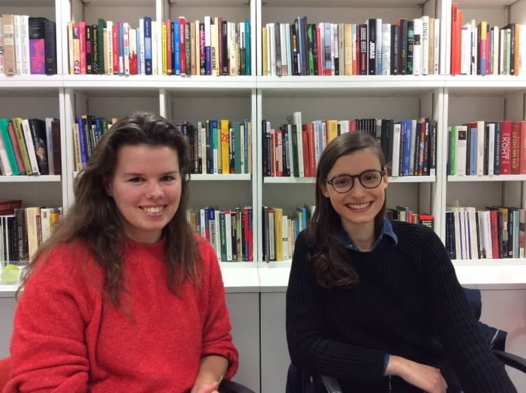 UCL CLassics Student Caterina, and UCL English student, Issy, 