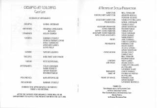 1994 Oedipus at Colonus programme p1