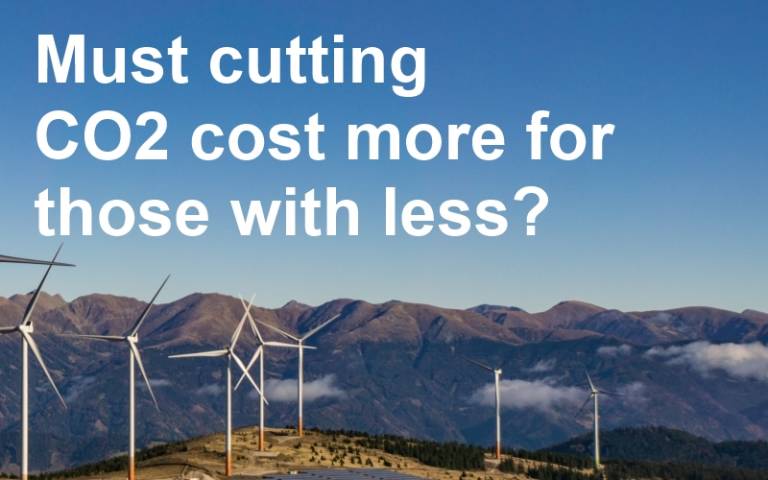 Must cutting CO2 cost more for those with less?