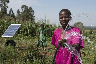 irrigating with solar power