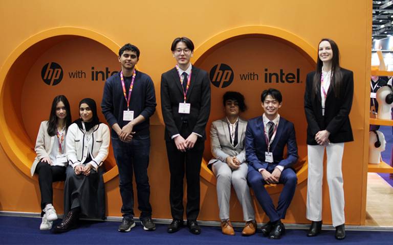 IXN students at Bett HP/Intell stand