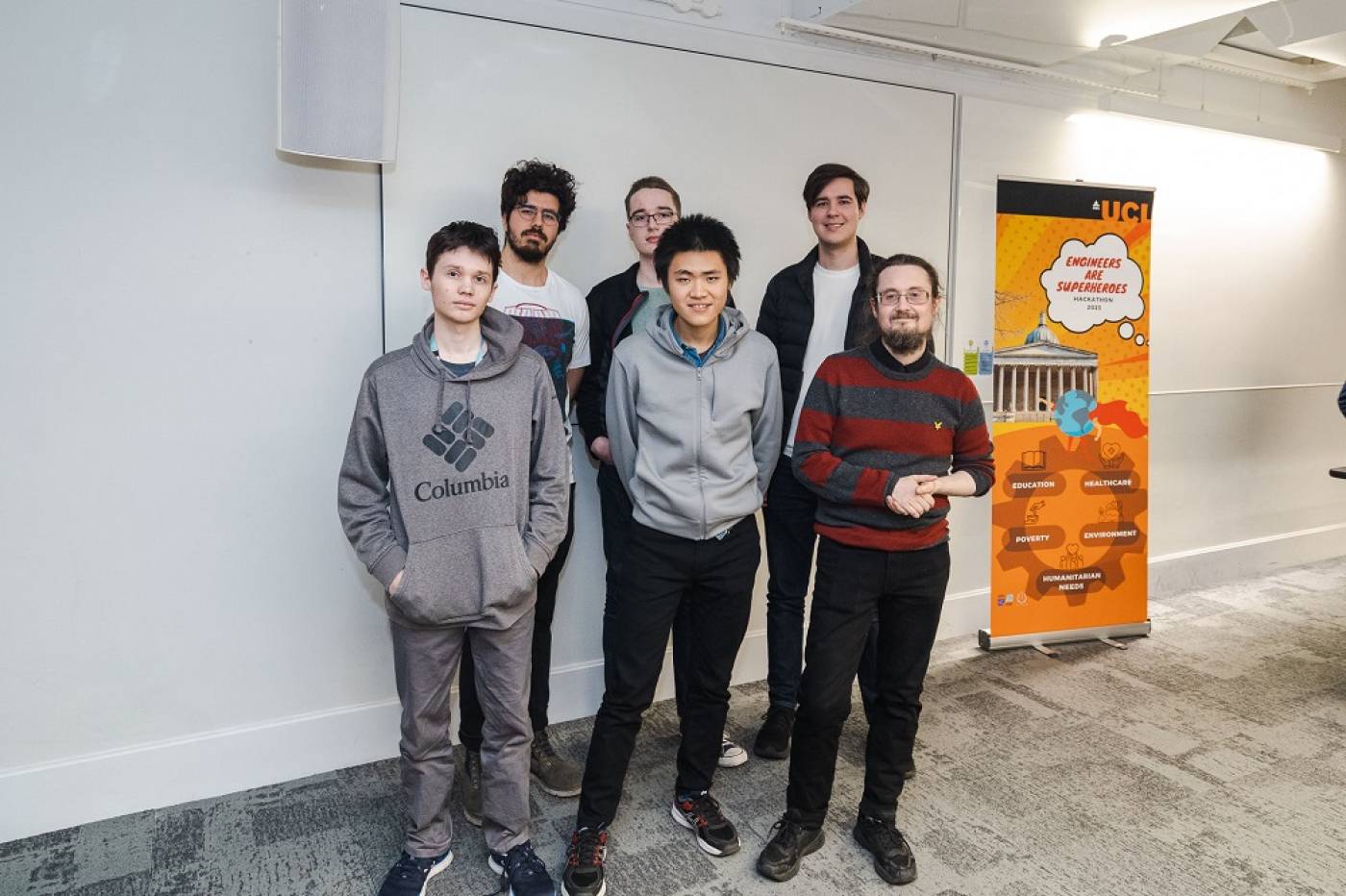 3rd place team winners UCL engineers are superheroes hackathon