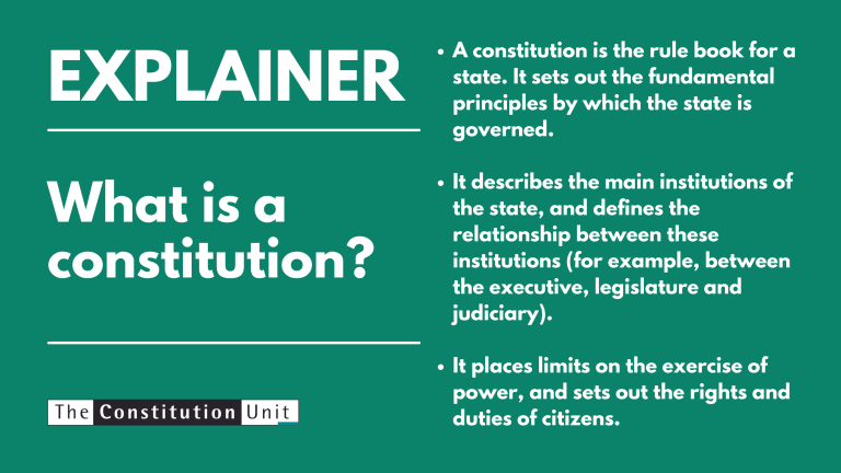 Explainer: What is a constitution? The Constitution Unit. The remaining text repeats what is already on the page.