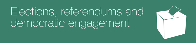 Elections, referendums and democratic engagement