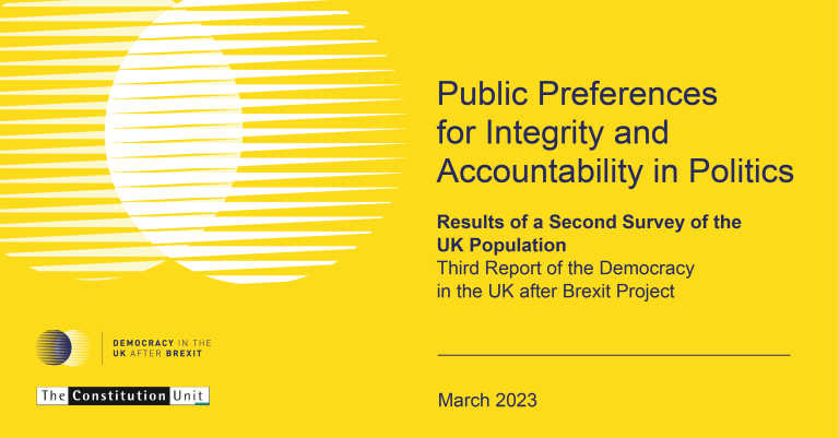 Public preferences for integrity and accountability in politics 