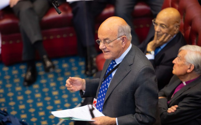 Lord (Igor) Judge reading a speech in the House of Lords
