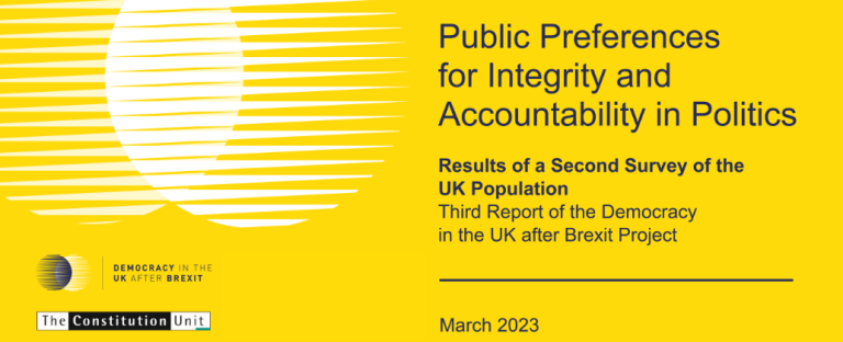 Public preferences for integrity and accountability in politics 