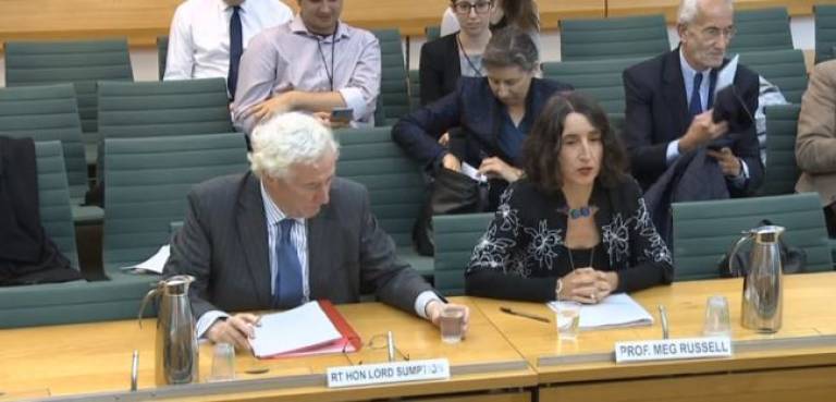 Meg Russell giving evidence to PACAC 8 October 2019