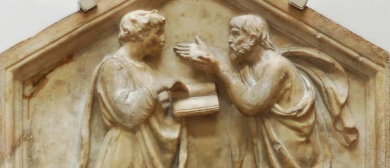 Plato and Aristotle debating