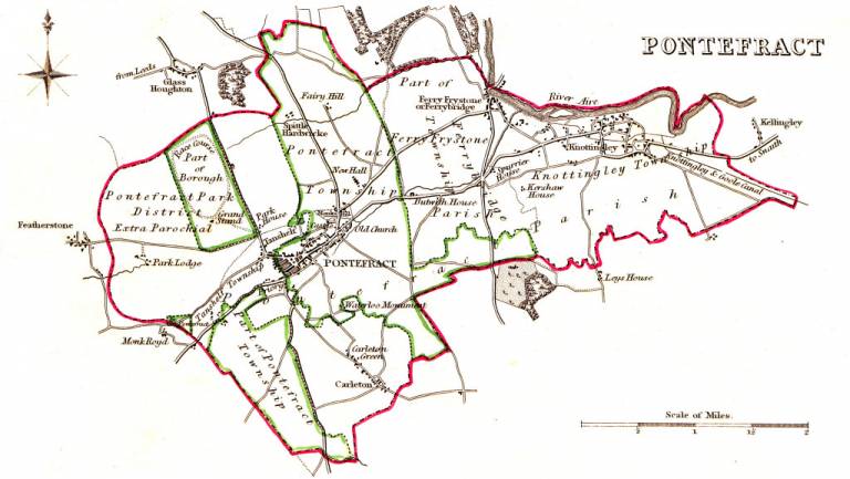 Map of Pontefract constituency, 1832