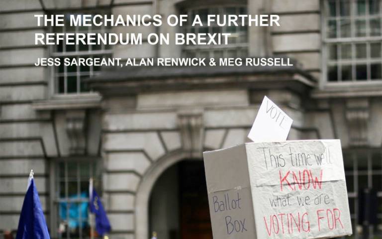 The Mechanics of a further referendum on Brexit