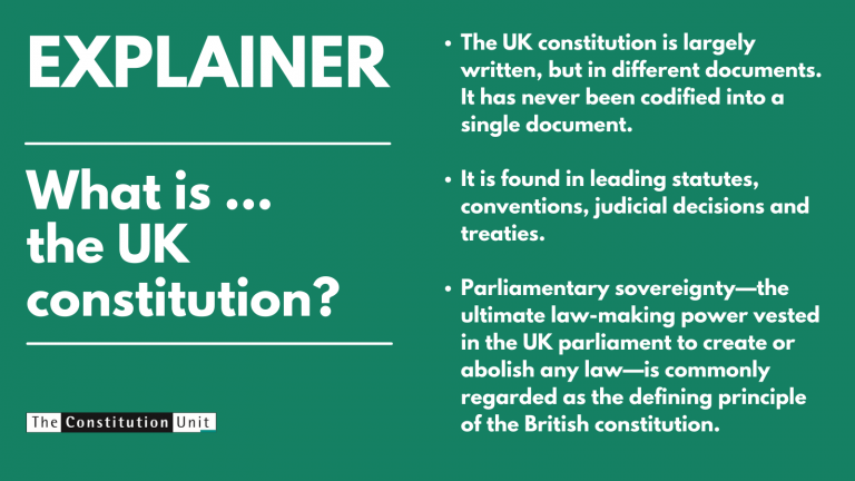 What is the UK constitution?