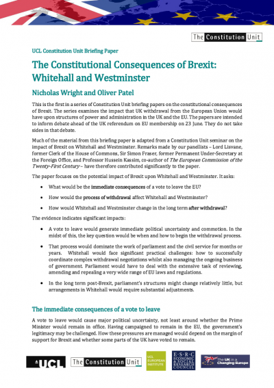 UCL Constitution Unit Briefing Paper