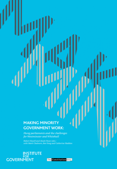 Making Minority Government work - front cover
