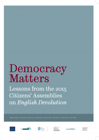 Democracy Matters: Lessons from the 2015 Citizens' Assemblies on English Devolution