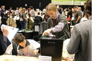 People counting votes