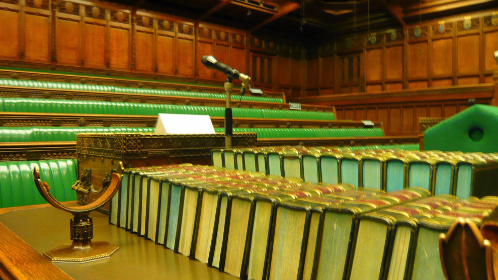 The dispatch box in the House of Commons