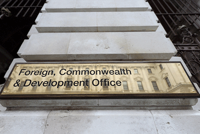 Foreign Commonwealth and Development office signage