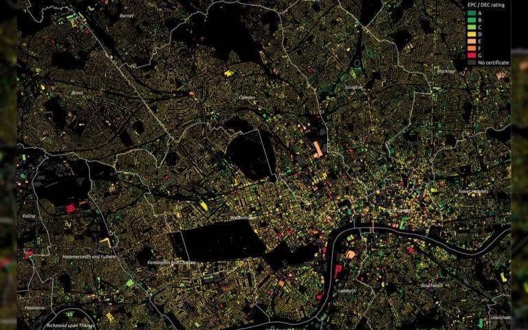 photo of london map showing energy efficiency