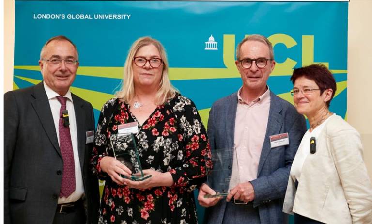 Paul Ruyssevelt and Kim Novelli Provosts Spirit of Enterprise Award winners 2019