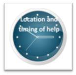 Location and timing of help