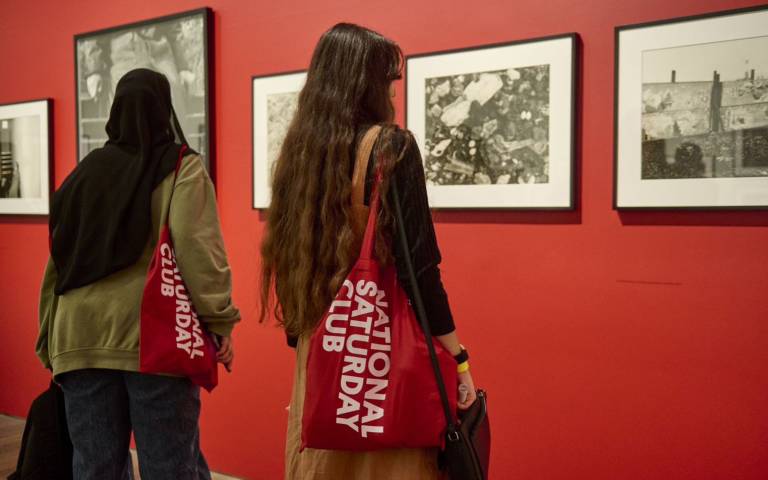 Students from the National Saturday Club visit the Photographers Gallery