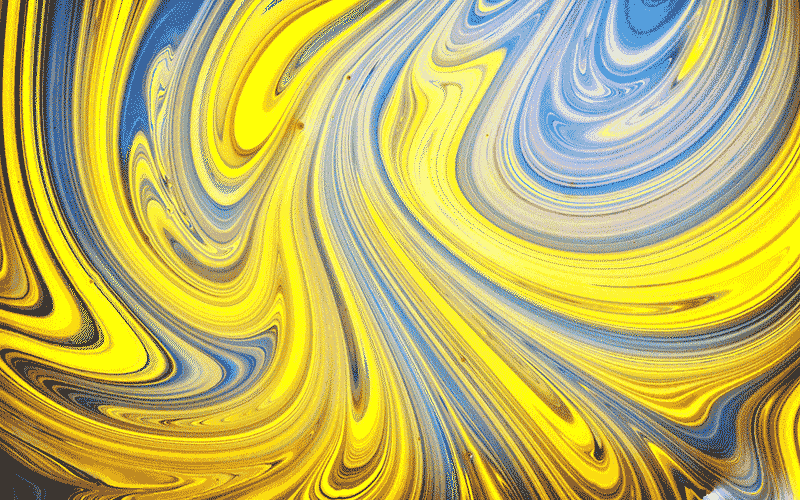 Graphics, Design and Illustration Teaser Animation - Blue and yellow swirls