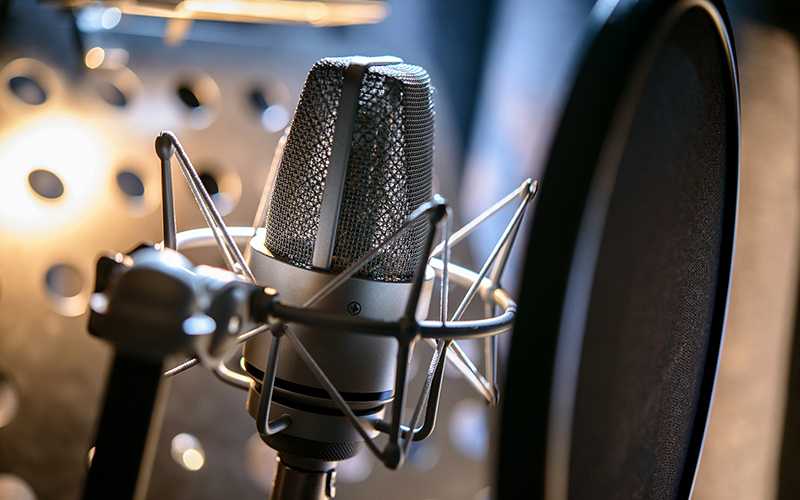 Media Loan - Studio condenser microphone with pop shield