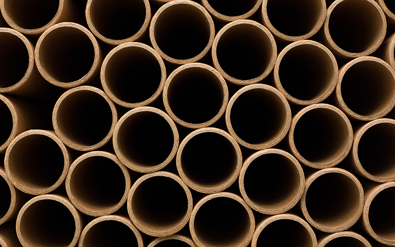 Poster Tube end circles stacked together in a pattern