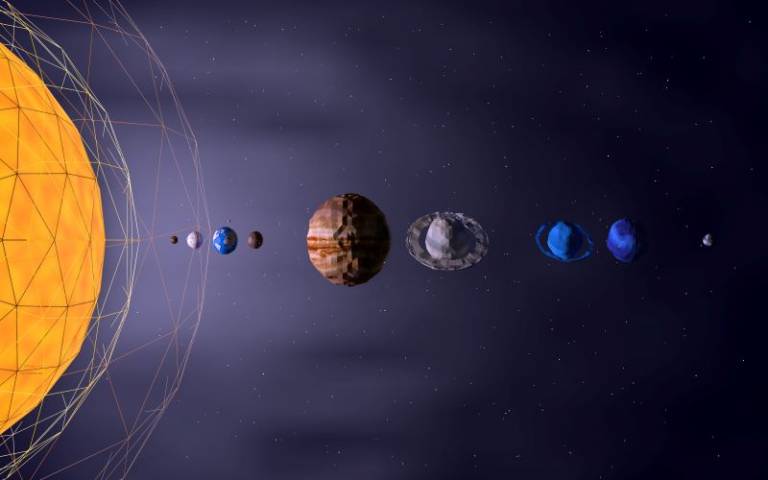 representation of the solar system
