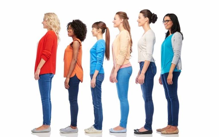 Image showing women of different heights.