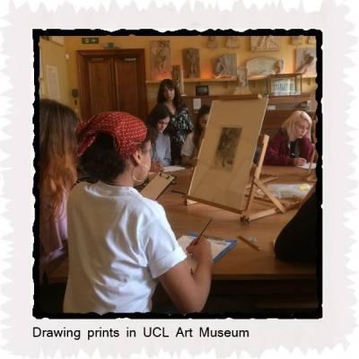 Drawing prints in UCL Art Museum