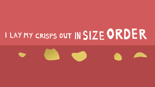 Crisps in size order