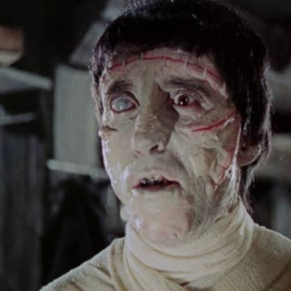 Colour photo of Frankenstein from the Hammer horror film 'Curse of Frankenstein'