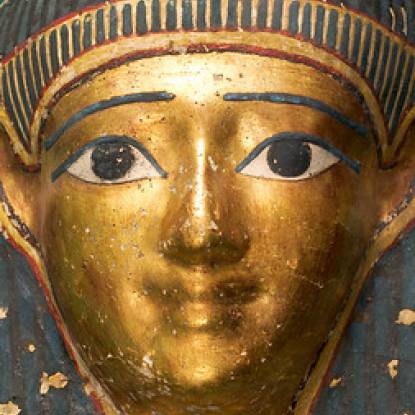 Image of gold cartonage mask