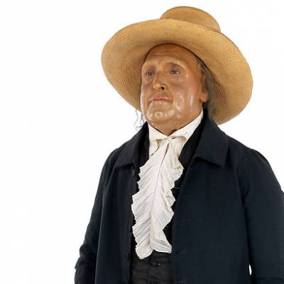 Colour photo of Jeremy Bentham from torso upwards